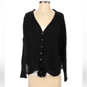 black button up blouse
